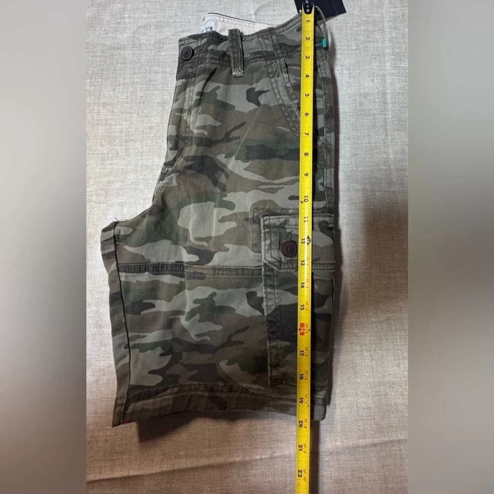 Abercrombie Kids Green Camouflage Cargo Shorts